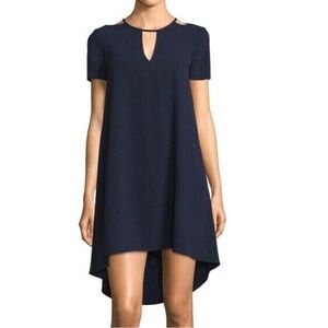 Trina Turk Navy Floramaria crepe dress